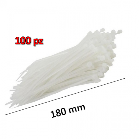 Fascetta nylon lunghezza 180 mm-confezione 100 pezzi