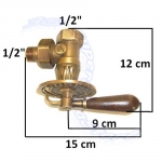 Dimensioni valvola manico in legno SKLIBR - www.SuperSamaStore.it