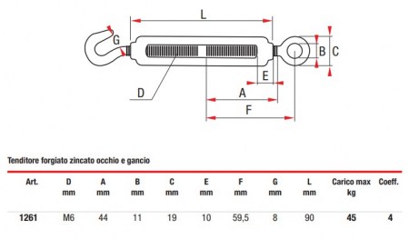 Scheda prodotto tenditore in acciaio 1261
