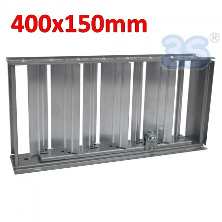 Serranda in alluminio regolabile per bocchetta 400x150 mm