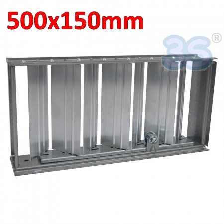 Serranda in alluminio regolabile per bocchetta 500x150 mm