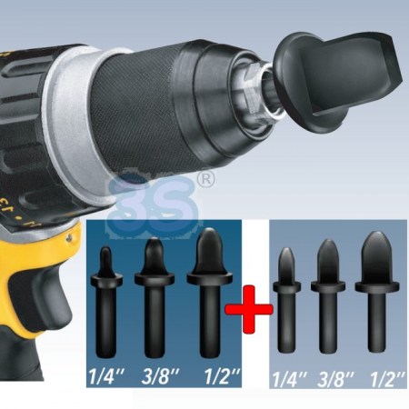 Set utensili punte cartellatrice + espansore tubi in rame per avvitatore o trapano - 3 diametri 6 pezzi - XSPIN200