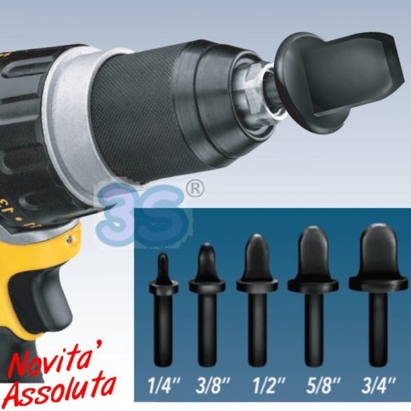 Set utensili punte cartellatrice tubi in rame per avvitatore o trapano - 5 diametri FSPIN300