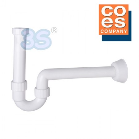 Sifone COES in PP bianco plastica per lavabo attacco 1-1/4 - F03SF154