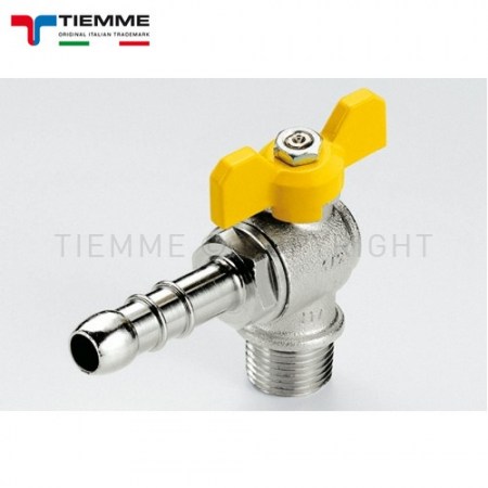 Valvola a sfera maschio x porta gomma 1/2 rubinetto a squadra gas TIEMME - 2220004