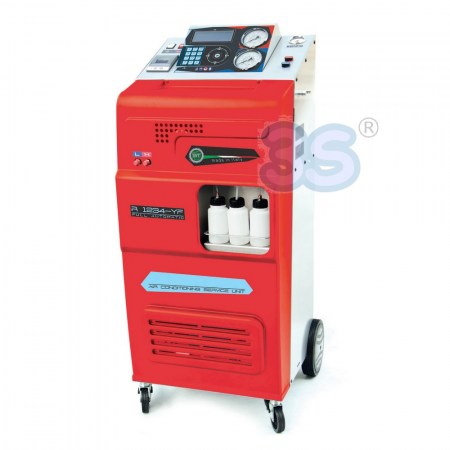 Stazione super automatica di ricarica climatizzazione autoveicoli gas R1234YF , olio e tracciante - SIM.1234YF