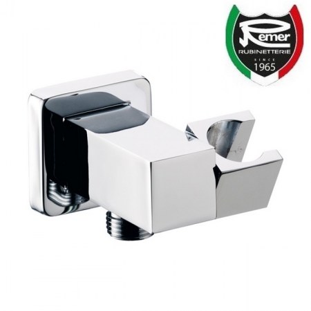 Presa acqua incasso squadrata con supporto doccia doccetta a snodo - 337S