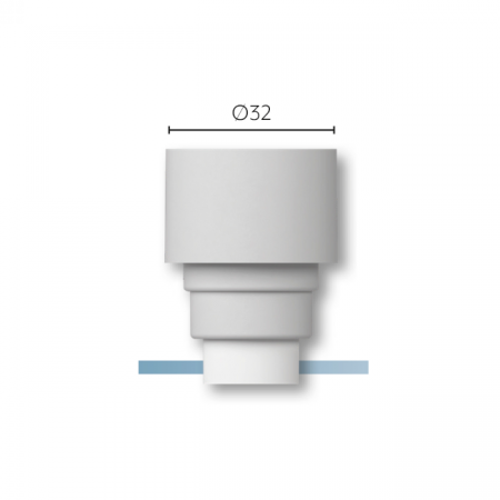 Raccordo antinsetto dritto per tubo rigido Ø 32 mm - bianco - TAI.032