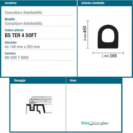 Scheda dimensionale sedile wc - BSTER4.SOFT