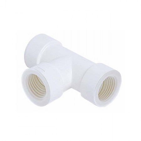 TEE femmina femmina femmina per tubo rigido Ø 20 mm in PVC per scarico condensa - TEE.020