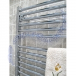 Calorifero scaldasalviette elettrico cromato cm 77x50