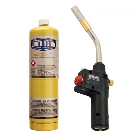 Cannello set torcia per saldatura con bombola gas MAP PRO - Cannello polifunzionale CGA600