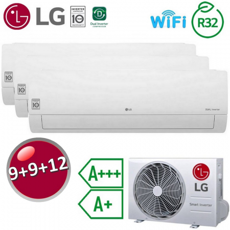 Climatizzatore 9000+9000+12000 trial split LG Libero Smart WiFi ThinQ DualCool A+++ / A+ SMARTWTRIAL.9912(19)
