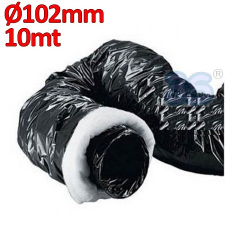 Condotto flessibile in polietilene isolato antistrappo, classe 1 - Ø 102 mm rotolo 10 mt