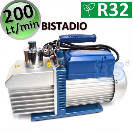 Pompa del vuoto bistadio 200 Lt/min per impianti gas R32 R1234YF - VE260