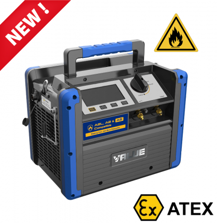 VRDDF - Unità di recupero recuperatore digitale certificato ATEX per gas infiammabili 1 HP-0,75 KW, 510 kg/ora in push/pull, adatto anche per refrigeranti A2L e A3 (propano R290)