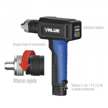 Espansore a batteria per tubazioni in rame VTE-29D