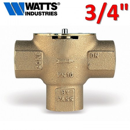 WATTS Valvola a zona ARCA a 3 vie in bronzo F-F-F 3/4 - 560T34