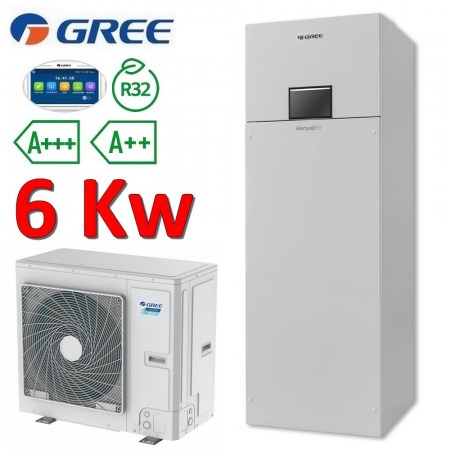 Pompa di calore aria acqua Gree Versati III ALL in ONE R32 6,0 Kw 1 PH - ER010W1500+ER010N1780