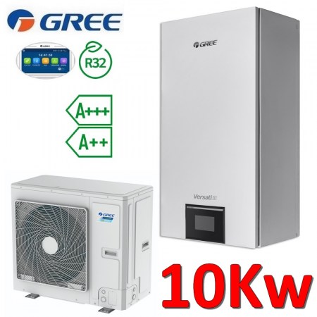 Pompa di calore aria acqua Gree Versati III Split R32 10,0 Kw 1 PH - ER010W1730+ER010N1750