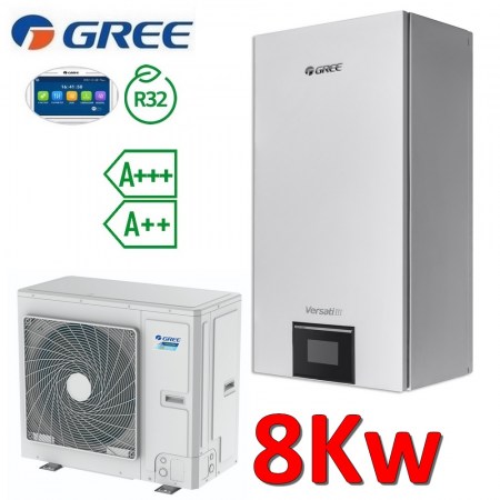 Pompa di calore aria acqua Gree Versati III Split R32 8,0 Kw 1 PH - ER010W1480+ER010N1480