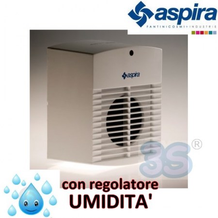 Aspiratore centrifugo AC 100HTT PLUS Aspira - con timer e regolatore umidità AP1487