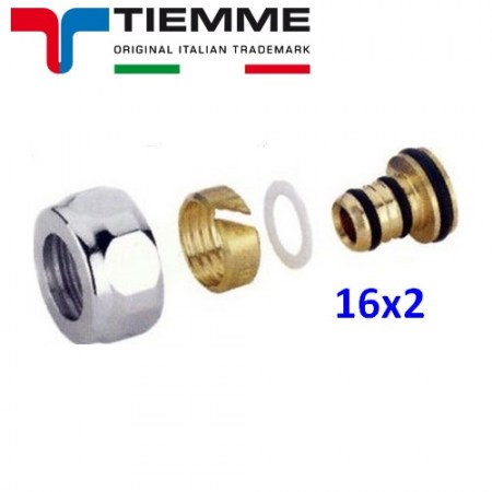 ADATTATORE TUBO MULTISTRATO 16x2 - 3/4″ - TIEMME