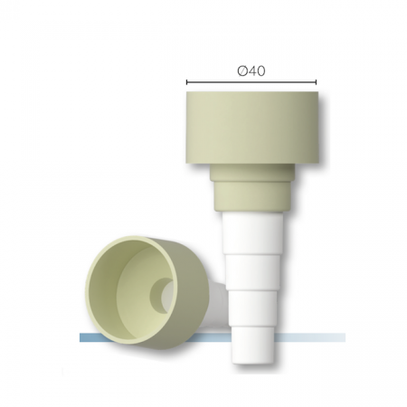 Raccordo adattatore tubo rigido Ø 40 mm passaggio tubo flessibile per scarico condensa