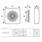 Dimensioni aspiratore universale ASPIRANTE