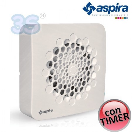 Aspiratore elicoidale ASPIRANTE T con TIMER ad alta prevalenza - universale AP3102