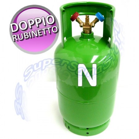 Bombola doppio rubinetto neutra vuota per gas refrigerante - GR.02N