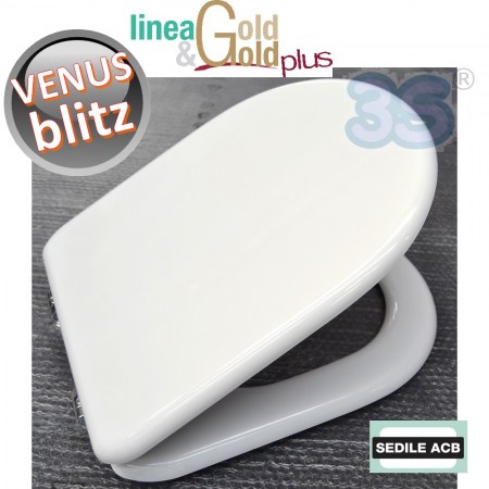 Sedile per wc BLITZ Venus anima in legno - ACB linea GOLD