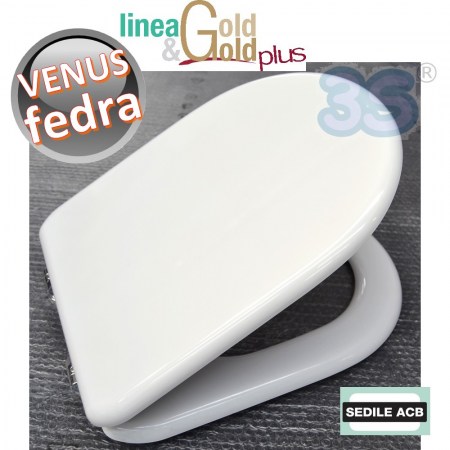 Sedile per wc FEDRA Venus anima in legno - ACB linea GOLD