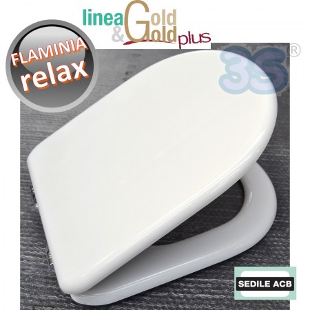 Sedile per wc RELAX Flaminia anima in legno - ACB linea GOLD