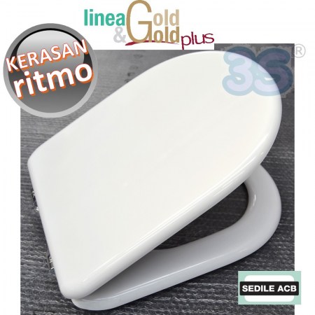 Sedile per wc RITMO Kerasan anima in legno - ACB linea GOLD