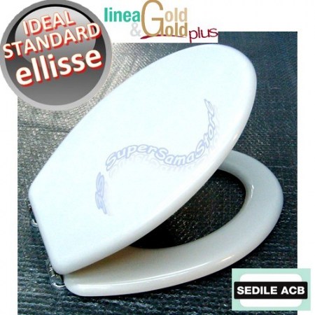 BSPRESIS06 - Sedile per wc ELLISSE Ideal Standard anima in legno - ACB linea GOLD