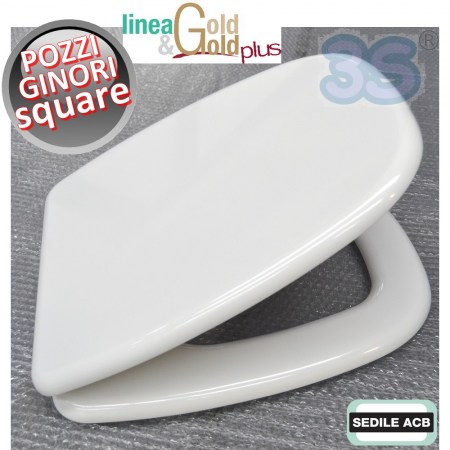 Sedile per wc SQUARE Pozzi Ginori - marca ACB linea GOLD BSPRESPG41