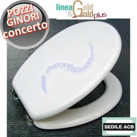 Sedile per wc CONCERTO Pozzi Ginori anima in legno - ACB linea GOLD