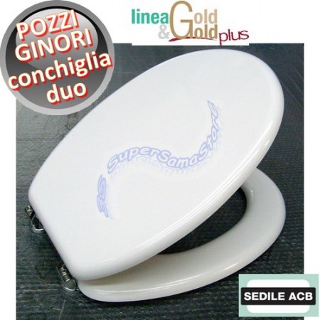 Sedile per wc CONCHIGLIA DUO Pozzi Ginori anima in legno - ACB linea GOLD