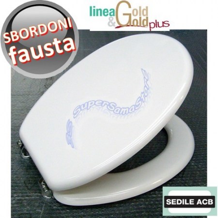 Sedile per wc FAUSTA Sbordoni anima in legno - ACB linea GOLD