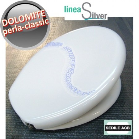 Sedile per wc PERLA CLASSIC Ceramica Dolomite - marca ACB linea SILVER