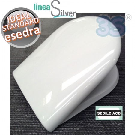 Sedile per wc ESEDRA Ideal Standard in termoindurente avvolgente - ACB Ercos Silver