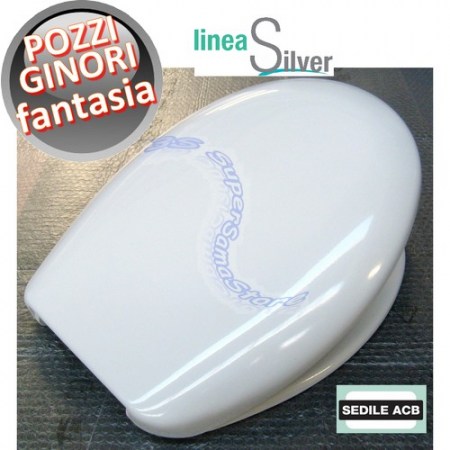 Sedile per wc FANTASIA Pozzi Ginori - marca ACB linea SILVER