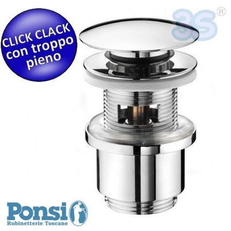 Piletta tonda tappo scarico molla click clack 1