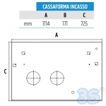 Dimensioni cassaforma per incasso Unico air e Unico air Inverter