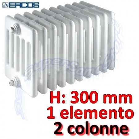 Calorifero Comby tubolare acciaio H.300 mm - 2 colonne