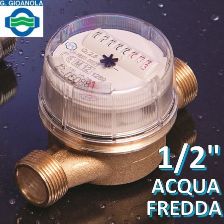 Contatore acqua calda 1/2 quadrante asciutto 8 rulli - omologato CEE - S12SS98CB001
