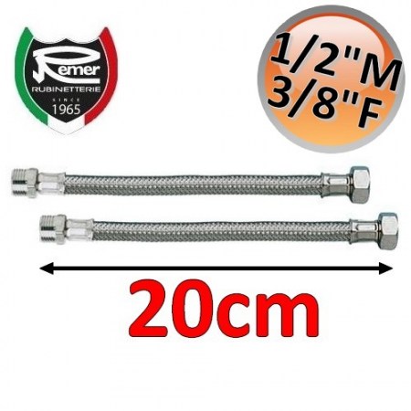 Coppia di flessibili FLEXITALY 20cm - 1/2 maschio 3/8 femmina