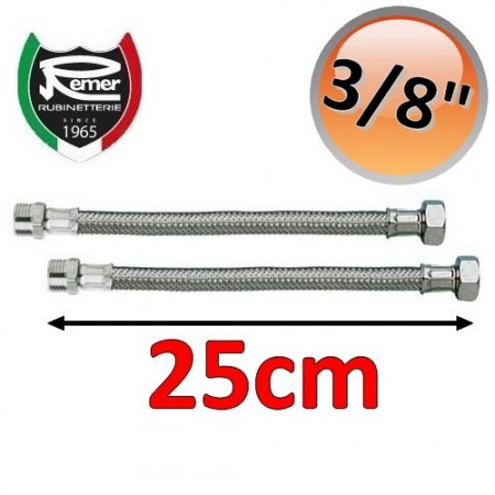 Coppia di flessibili FLEXITALY 25cm - 3/8 maschio femmina
