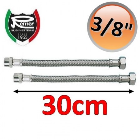 Coppia di flessibili FLEXITALY 30cm - 3/8 maschio femmina